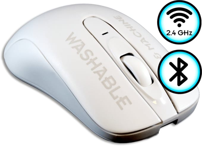 C-Mouse afwasbaar, draadloos Wit