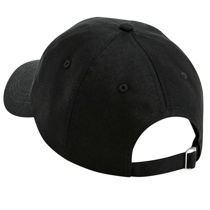 Beechfield EarthAware Classic 6 Panel Organic Cotton Sandwich Peak Baseball Cap (Zwart)