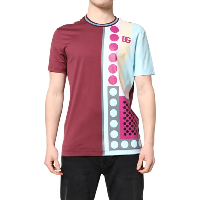 Geometrische Print T-shirt met Korte Mouwen