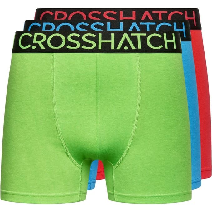 Duck and Cover Heren Highlighter Boxer Shorts (Pack of 3) (Groen/rood)