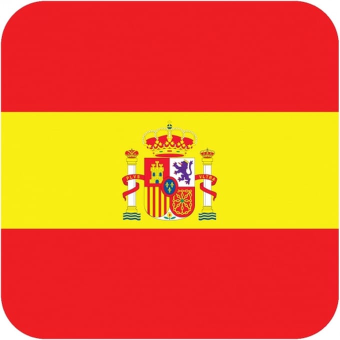Bierviltjes Spaanse vlag vierkant 15 st