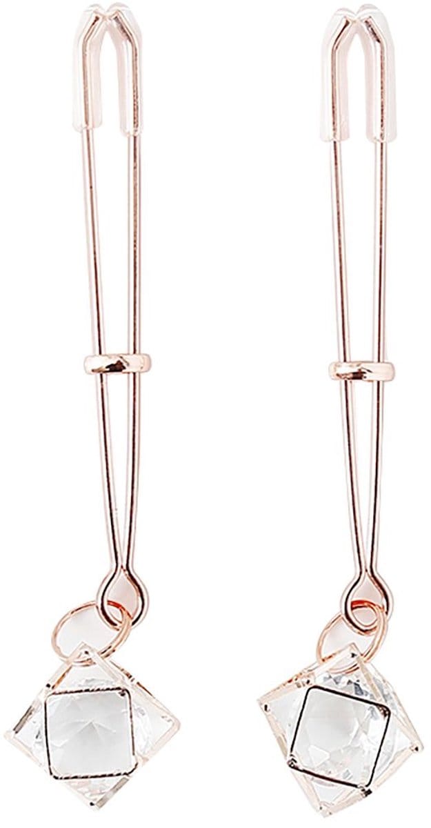 Kiotos - Tepelklemmen Rosé Goud Met Prisma Hanger
