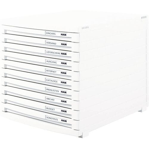 HAN CONTUR 1510-12 Ladebox Wit DIN A4, DIN B4, DIN C4 Aantal lades: 10