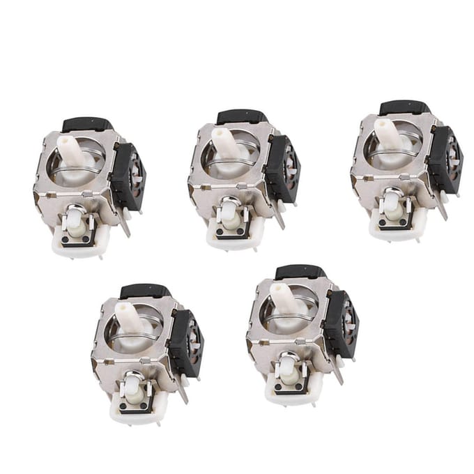 5 Stuks Analoge Stick 3D Joystick Vervanging voor Xbox 360 Draadloze Controller gray