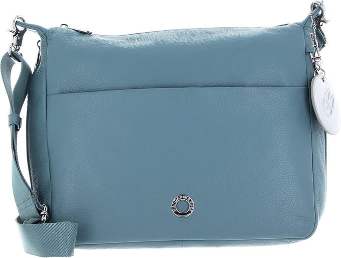 MANDARINA DUCK Leren Schoudertas Mellow Leather Crossover Mistral Blauw