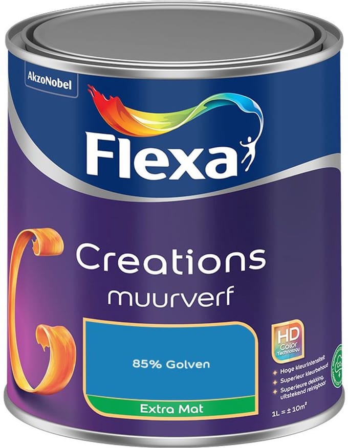 Flexa - Creations Muurverf Extra Mat - 85% Golven - Mengverf - 1 L