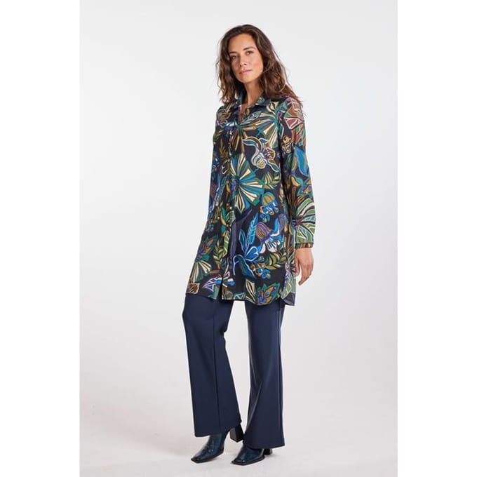 DIDI Dames Tunic Delfine Blue Meadow print maat 38