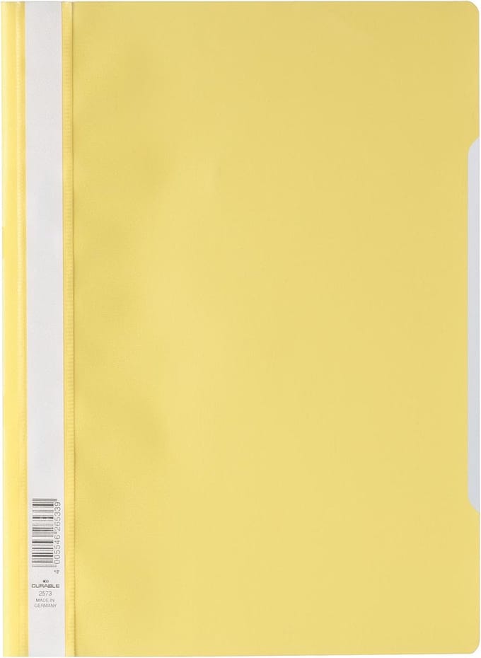 Durable snelhechtmap ft A4 geel 25 stuks