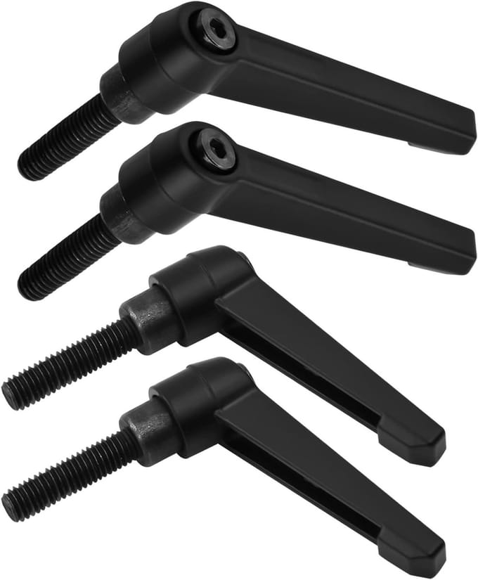 4 Stuks Verstelbare Spanninghefbomen, M8 Draad, Metaal, Voor Machinebevestiging, Zwart (32mm)