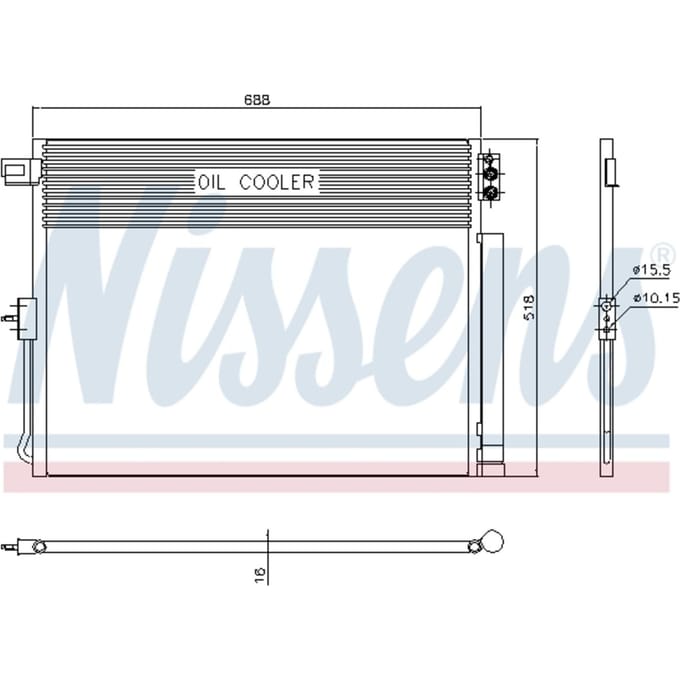Condensator, airconditioning NISSENS 940411