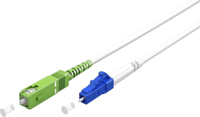 LC/UPC - SC/APC Simplex FTTH kabel | OS2 | wit | LSZH | 3 meter