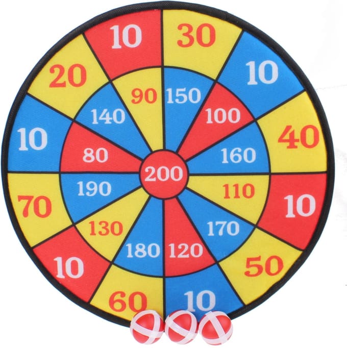 Jonotoys Dartbord Met Klittenband 4-delig 36 Cm