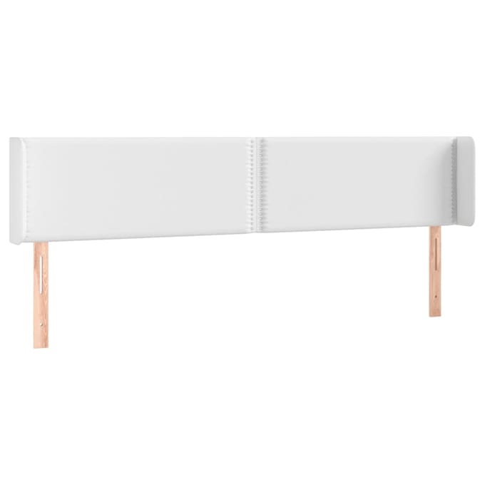 vidaXL - Hoofdbord - LED - 203x16x78/88 - cm - kunstleer - wit