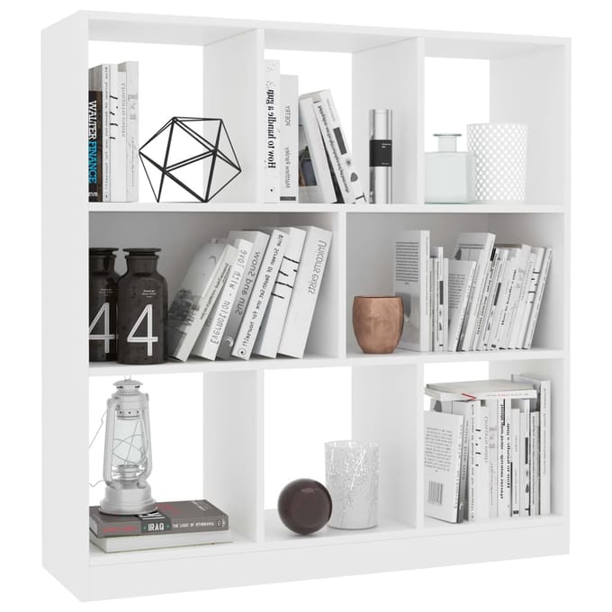 vidaXL - Boekenkast - 97,5x29,5x100 - cm - bewerkt - hout - wit