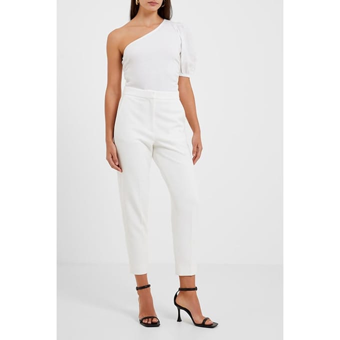 French Connection Rosanna Cot Mix 1 Shoulder Top White Taglia: 6 | Magliette intime Outlet | Donna | Bianco