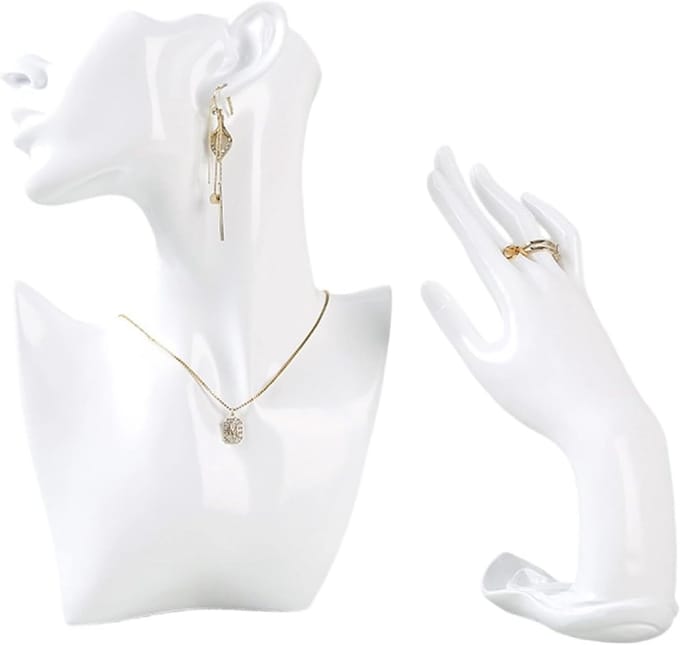 Mannequin Buste Display - Sieraden Houder - Sieraden Presenteren - Stevige Hars Constructie - 2 stuks - Niet gespecificeerd