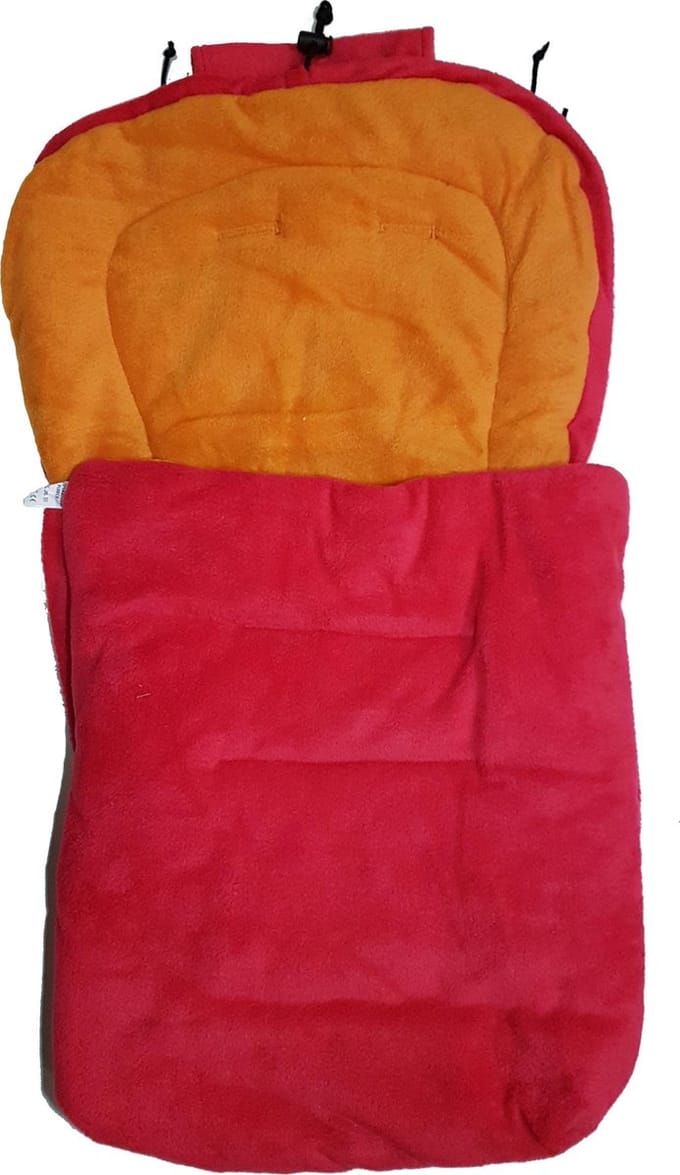 ISI MINI - Voetenzak Buggy - Fleece - autostoel 0 - Rood / Oranje
