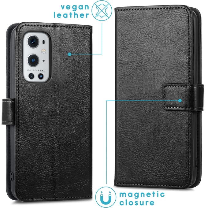 imoshion Hoesje - Geschikt voor OnePlus 9 Pro - Luxe Bookcase - Zwart