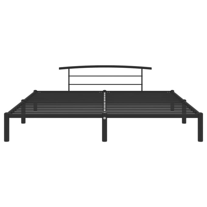 vidaXL - Bedframe - metaal - zwart - 200x200 - cm