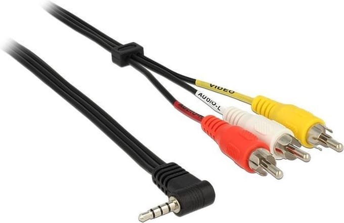 3,5mm Jack 4-polig - Composiet audio video kabel - versie rechts/links/video/massa (TRRS) - 1,5 meter