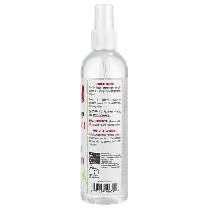 Crystal Deodorant Mist, 240 ml(8 fl oz) white
