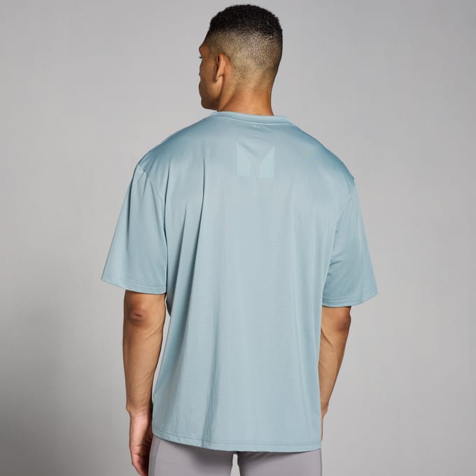 MP Tempo oversized trainingsshirt van mesh voor heren - Loodgrijs - M