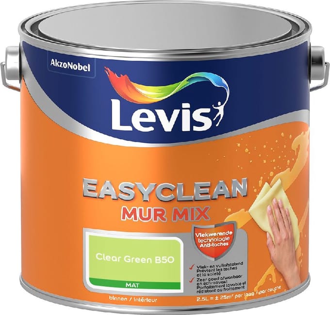 Levis - Easyclean Mur Mat Mix - Clear Green B50 - Mengverf - 2,5 L