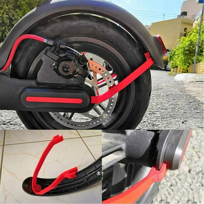 Support d'aile arrière rouge avec 3 amortisseurs de vibrations Accessoires universels pour Xiaomi M365 red