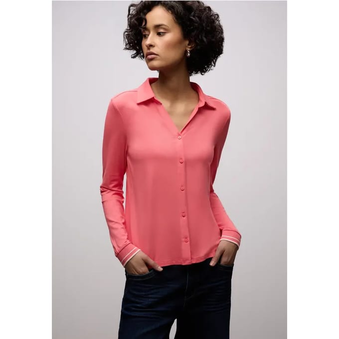 Shirt met een blouse-look