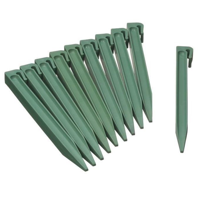 Haringen voor randafscheiding van gerecycled polyethyleen - NATURE - H26,7 x 1,9 x 1,8 cm - Groen