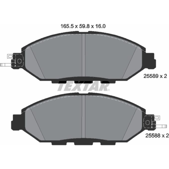 Remblok set, schijfrem TEXTAR 2558903