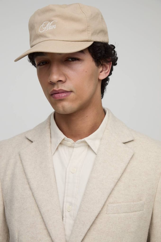Relaxed Fit Melton Single Breasted Blazer | Ecru | Size 44