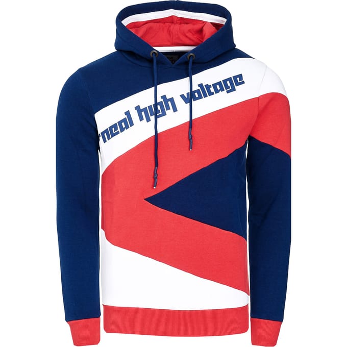 Hoodie met contrasterende kleurblokken