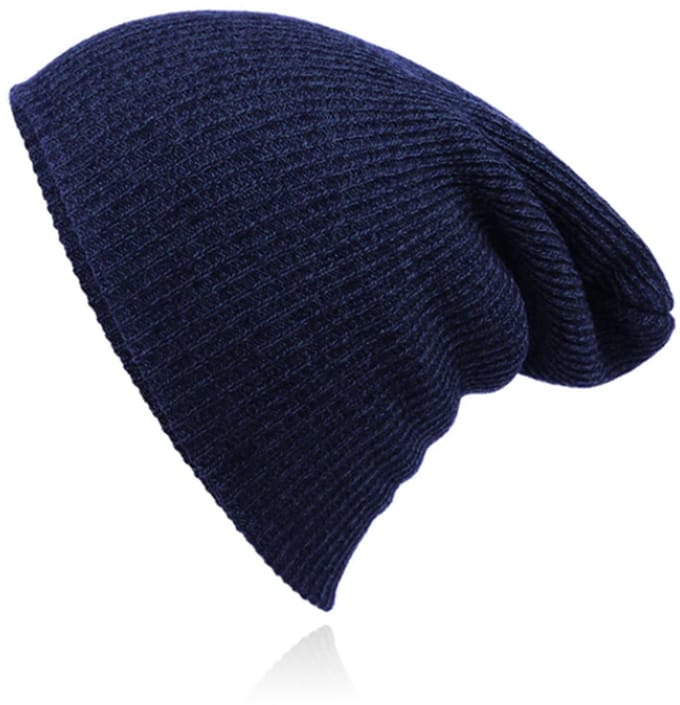 Beanie Muts in Katoenblend voor Mannen - Navy