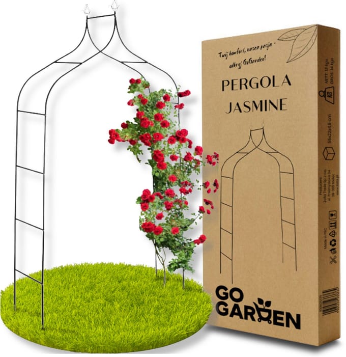 GoGarden - Pergola - Metaal - Zwart - 255cm