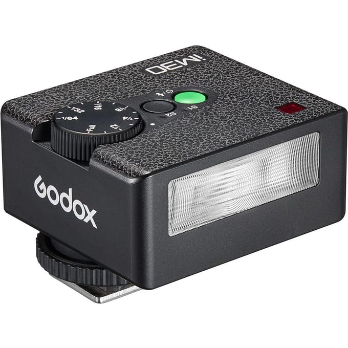Godox iM30 Mini On-Camera Flash GN15 Camera Speedlite 7 Vermogensniveaus 3,6s Recycletijd met zwart
