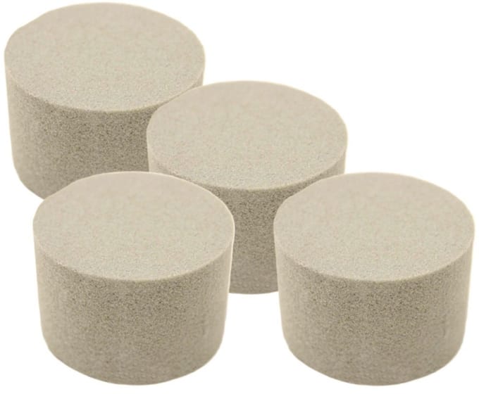 HBX Steekschuim/oase - Rond grijs droogschuim voor bloemstukken - D8 x H5 cm
