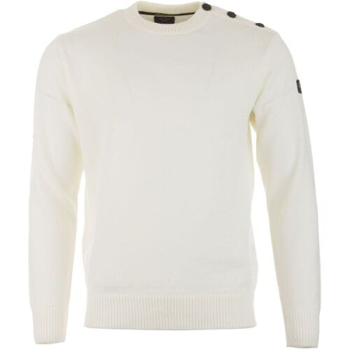 Paul & Shark Trui Bretagne Button Shoulder Off White / male