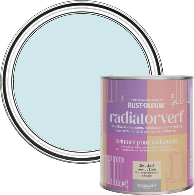 Rust-Oleum Blauw Radiatorverf Zijdeglans - Eucalyptus 750ml