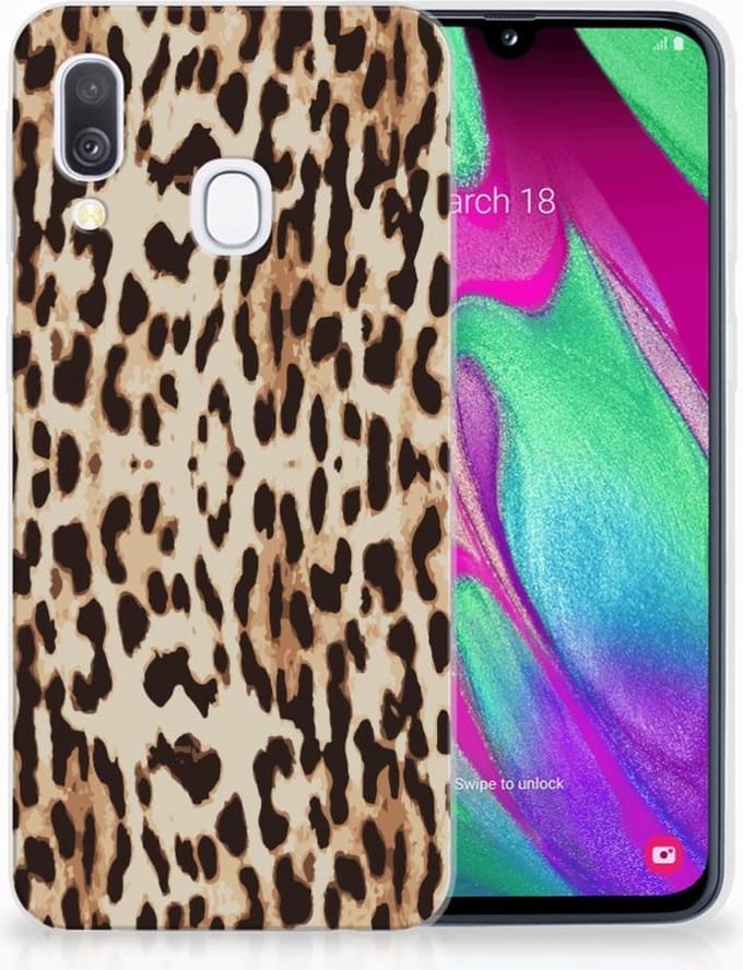 Samsung Galaxy A40 TPU Hoesje Leopard