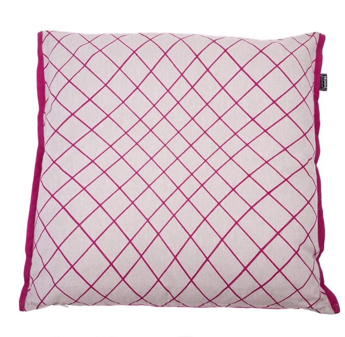 In The Mood Melange Raster - Sierkussen - Fuchsia - 50x50 cm