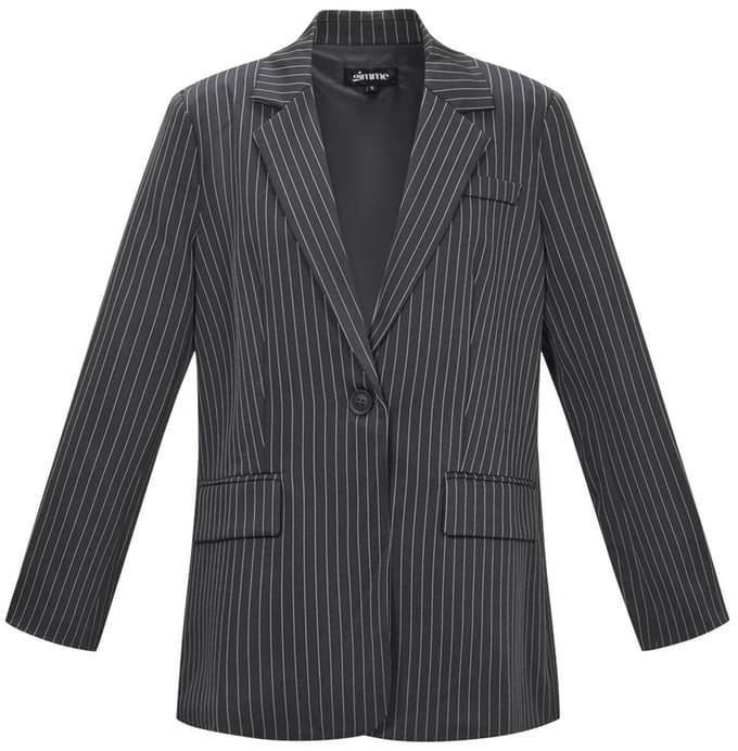 Woven Polyester Fiber Women's Suit Set Elegant Stripes Fall/Winter