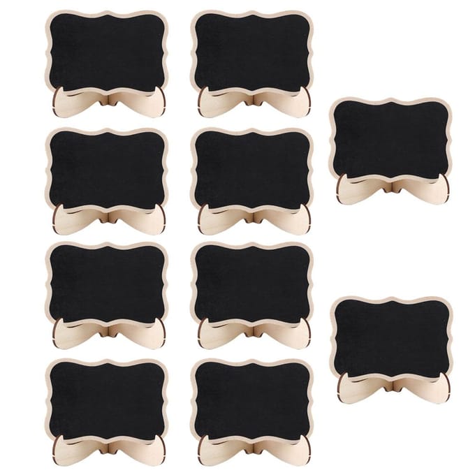 10 stuks houten schoolborden voor knutselen, displaybar, bureau, bericht, bruiloftsdecoraties beige
