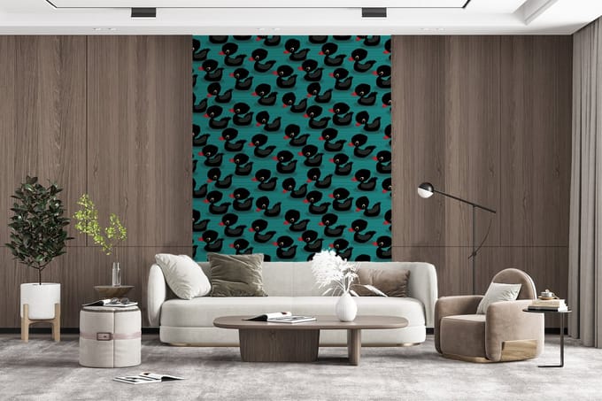 Behang - Fotobehang Eend - Baby - Patronen - Breedte 155 cm x hoogte 240 cm