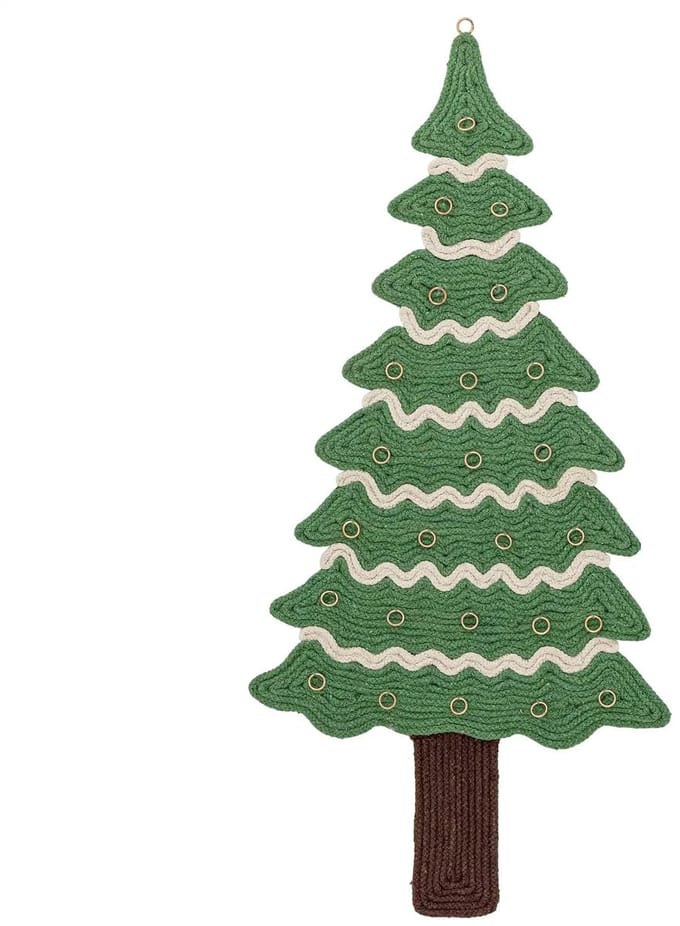 Bloomingville Adventskalender katoen groen Douglas 90cm
