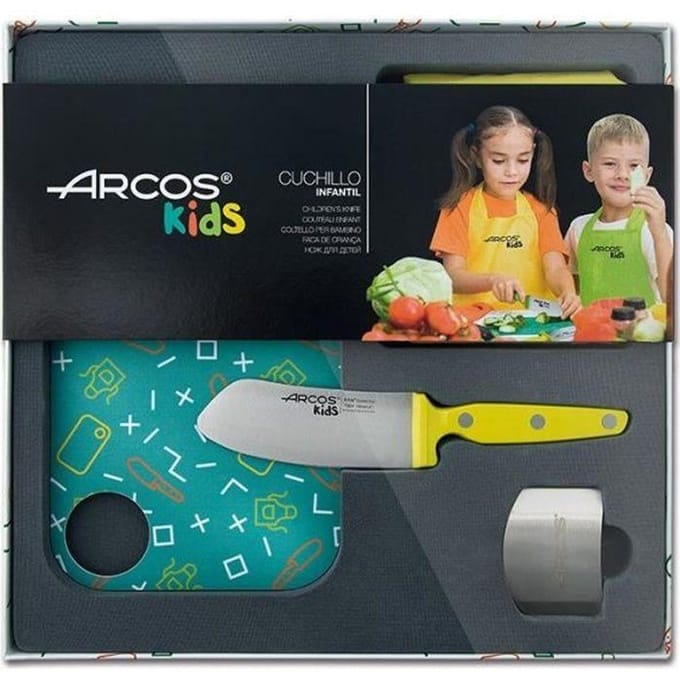 Coffret Couteau Enfants - ARCOS - Jaune - Acier Inoxydable NITRUM® - Sécurité Renforcée - 1 Pièce