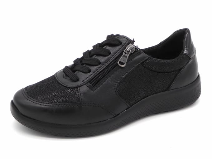 Sens Dames Sneaker - 1421-11611W7 Zwart - Wijdte K - Maat 38
