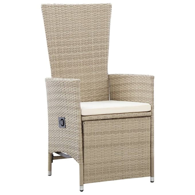 vidaXL - 9-delige - Tuinset - met - kussens - beige