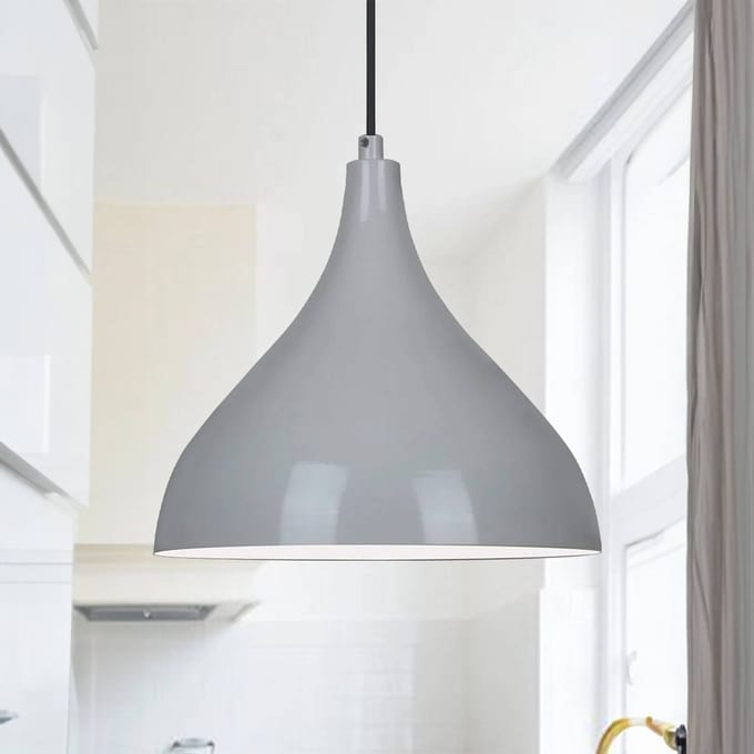 ROYALTECH Hanglamp Adash, grijs, metaal, Ø 26 cm, E27