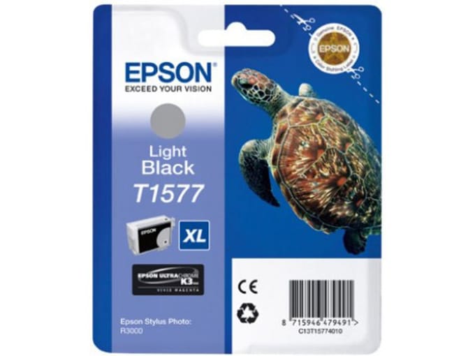 Epson T1577 inktcartridge licht zwart hoge capaciteit (origineel)